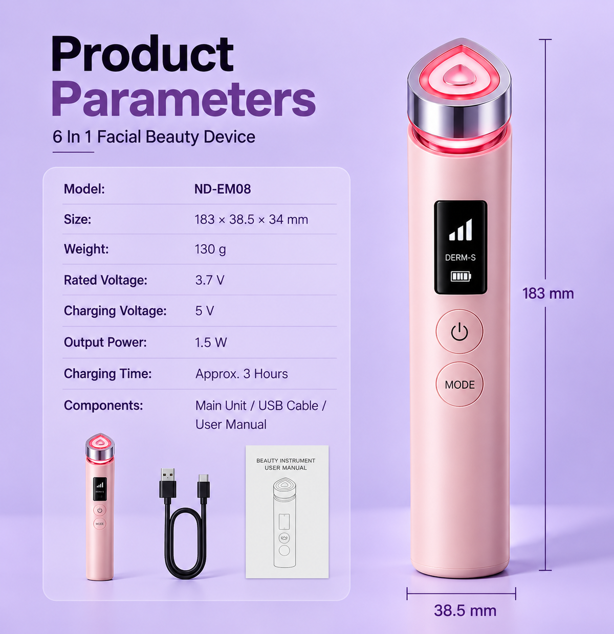 DermaPulse™ – 6-in-1 Facial Booster