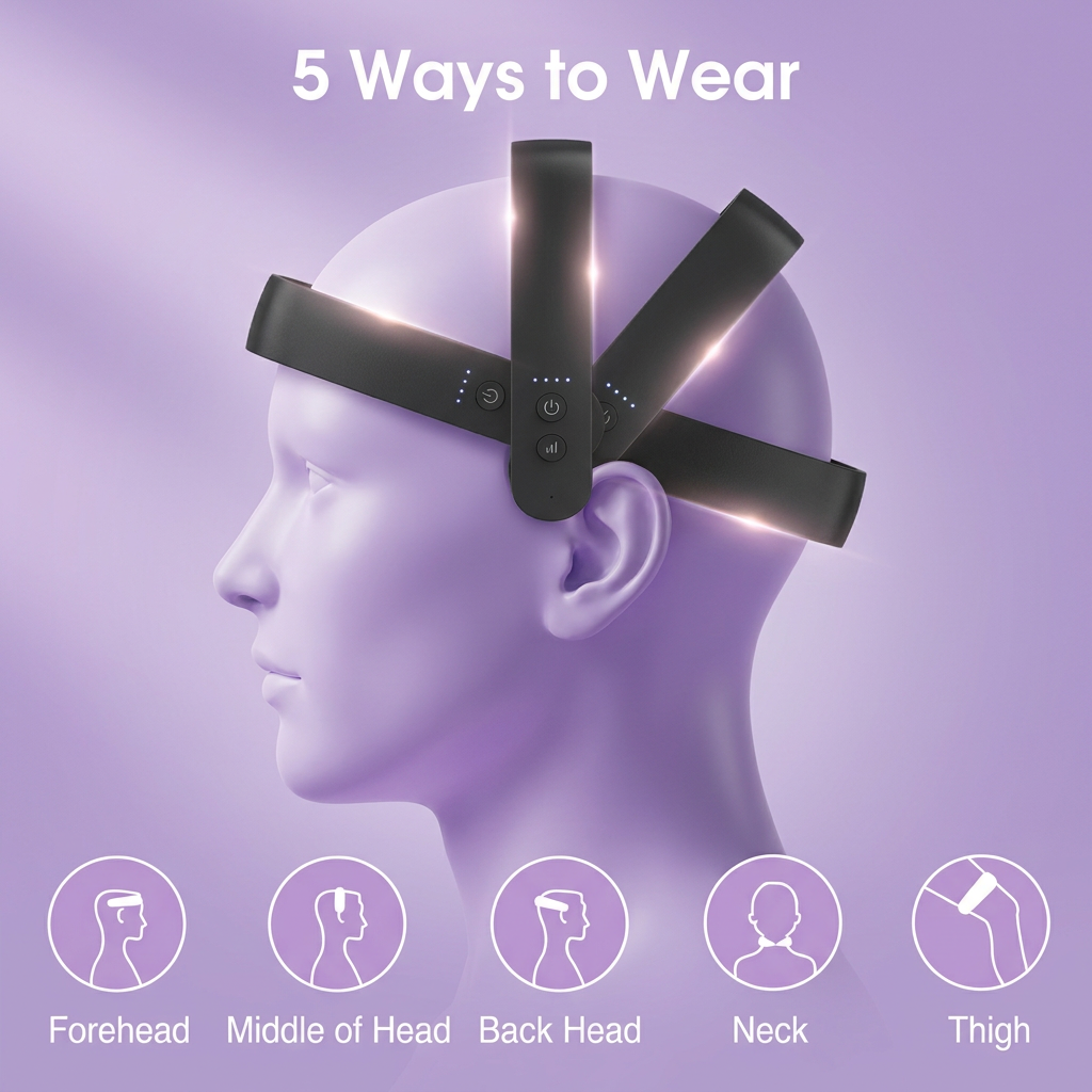 ScalpAura™ Red Light Therapy & Scalp Massage Headband